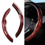Couvre volant de voiture en fibre de carbone de haute qualité – غطاء عجلة القيادة
