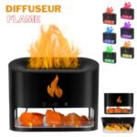 Diffuseur d'huiles essentielles flamme avec des roches de sel de cristal 250ML - موزع روائح الزيوت العطرية باللهب مع صخور الملح الكريستالي 250 مل