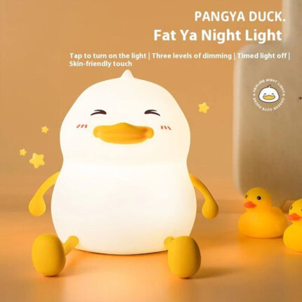 Veilleuse en Silicone Forme Canards pour Chambre d’enfant Rechargeable