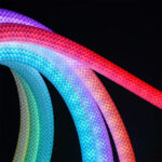 ⁦Bande LED Néon RGB motif réticulaire rond à 360 degrés flexible – شريط إضاءة ملونة⁩ - الصورة ⁦6⁩