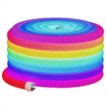 ⁦Bande LED Néon RGB motif réticulaire rond à 360 degrés flexible – شريط إضاءة ملونة⁩ - الصورة ⁦5⁩