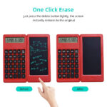 ⁦Calculatrice pliable et numérique avec tablette d’écriture LCD 6 pouces – آلة حاسبة ولوحة كتابة 2في1⁩ - الصورة ⁦4⁩