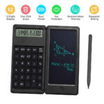 ⁦Calculatrice pliable et numérique avec tablette d’écriture LCD 6 pouces – آلة حاسبة ولوحة كتابة 2في1⁩ - الصورة ⁦6⁩