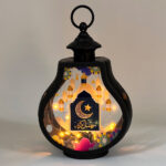 ⁦Lanterne Décorative Ramadan Mubarak Veilleuse LED à Effet Flamme – فانوس مضيء مع خطاف لتزيين رمضان⁩ - الصورة ⁦4⁩