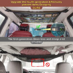 ⁦Filet de Rangement pour Toit Voiture Intérieur – منظم أغراض في سقف السيارة⁩ - الصورة ⁦7⁩