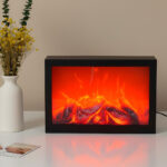 ⁦Cheminée LED décorative effet flammes forme rectangulaire V2⁩ - الصورة ⁦3⁩