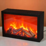 ⁦Cheminée LED décorative effet flammes forme rectangulaire V2⁩ - الصورة ⁦4⁩