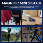 ⁦G200 Mini Haut-parleur Bluetooth magnétique sans fil avec lumière RVB – مكبر صوت مغناطيسي ومحمول⁩ - الصورة ⁦3⁩