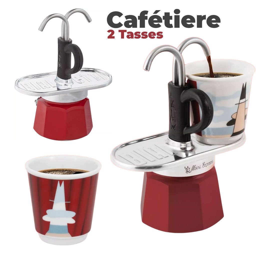 GD8.jpg Cafetière 2 Tasses avec 2 Fontaine – ماكينة تحضير القهوة - Image 1