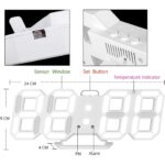 ⁦Horloge Numérique 3D LED pour Mur et bureau GH8018 – ساعة رقمية ثلاثية الأبعاد حائط و مكتب⁩ - الصورة ⁦7⁩