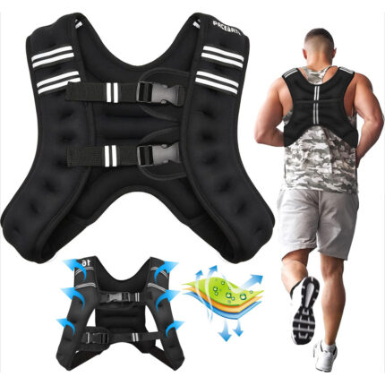 Gilet lesté d’entrainement 5KG réglable avec bretelles élargies – صدرية تدريبات للمحترفين