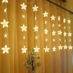 ⁦Guirlande lumineuse rideau Stars LED Imperméable 2.5/3.5M 220V⁩ - الصورة ⁦4⁩