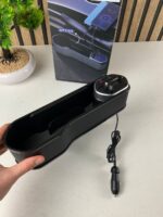 ⁦Organisateur 5 en 1 pour siège auto avec chargeur sans fil et 2 câbles télescopiques⁩ - الصورة ⁦8⁩