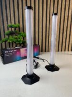 ⁦Lampes d’ambiance 2Pcs LED RVB Smart 360° avec plusieurs modes et synchronisation de la musique⁩ - الصورة ⁦8⁩