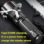 ⁦Lampe Torche Multifonctionnel LED Puissante Rechargeable par USB Avec PowerBank – طورش عالي السطوع⁩ - الصورة ⁦5⁩