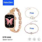 ⁦Haino Teko Germany G10 Mini Amoled Display 4 paires de bracelets – ساعة ذكية للنساء⁩ - الصورة ⁦3⁩
