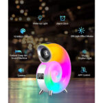 ⁦Lampe de Table avec Haut-parleur Bluetooth RGB – مكبر صوت ومنبه على شكل محارة⁩ - الصورة ⁦2⁩