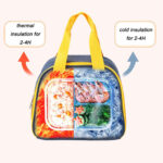 ⁦Sac à lunch isotherme portable facile à transporter – حقيبة غداء محمولة⁩ - الصورة ⁦6⁩