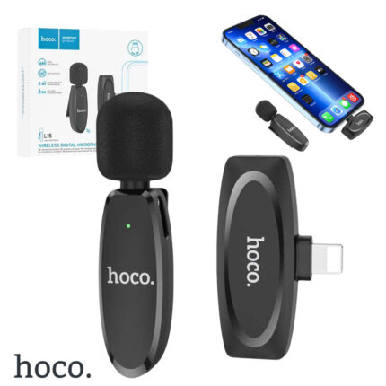 Hoco L15 Microphone Cravate Sans fil IPHONE – ميكروفون لاسلكي أصلي