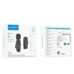⁦Hoco L15 Microphone Cravate Sans fil IPHONE – ميكروفون لاسلكي أصلي⁩ - الصورة ⁦5⁩