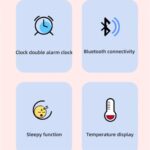 ⁦Réveil Numérique Sans Fil avec Affichage LED Miroir et Haut-Parleur Bluetooth - منبه رقمي لاسلكي بشاشة مرآة ومكبر صوت بلوتوث⁩ - الصورة ⁦3⁩