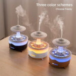 ⁦Lampe d’humidification par gouttelettes d’eau 350ML ultrasonique, avec télécommande⁩ - الصورة ⁦7⁩