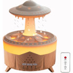 ⁦Lampe d’humidification par gouttelettes d’eau 350ML ultrasonique, avec télécommande⁩ - الصورة ⁦4⁩