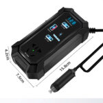 ⁦Inverter de voiture 12V 24V à 220V multiports super fast charge – محول التيار الكهربائي في السيارة⁩ - الصورة ⁦2⁩