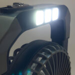 ⁦Ventilateur portable rechargeable avec lampe torche JL-9522 – مروحة محمولة مع مصباح⁩ - الصورة ⁦5⁩