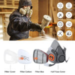 ⁦Masque respiratoire pour enlever la peinture au plomb – قناع تنفس للحرفيين⁩ - الصورة ⁦2⁩
