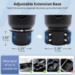 ⁦Support de téléphone pour voiture avec porte-gobelet rotation à 360° - حامل هواتف وأكواب في السيارة⁩ - الصورة ⁦7⁩