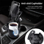 ⁦Support de téléphone pour voiture avec porte-gobelet rotation à 360° - حامل هواتف وأكواب في السيارة⁩ - الصورة ⁦9⁩
