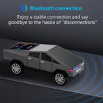 ⁦Haut parleur portable Bluetooth en forme de voiture pick-up avec écran et lumière LED festive⁩ - الصورة ⁦7⁩