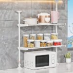 Étagère réglable à 2 niveaux avec double barre de Ajustable – حامل أغراض في المطبخ