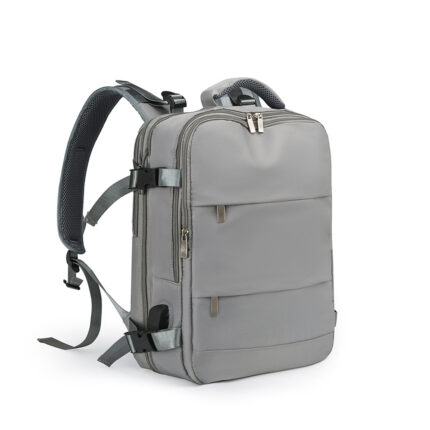 Sac à dos de voyage grande capacité avec plusieurs compartiments extensible L-263 - Gris