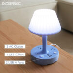 ⁦Lampe de table avec port USB à intensité variable 3 couleurs – مصباح ومقبس طاقة⁩ - الصورة ⁦6⁩