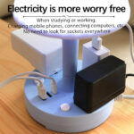 ⁦Lampe de table avec port USB à intensité variable 3 couleurs – مصباح ومقبس طاقة⁩ - الصورة ⁦3⁩