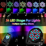 ⁦Projecteur Stroboscope LED RVB 36 LED avec Télécommande – جهاز الألعاب الضوئية⁩ - الصورة ⁦5⁩