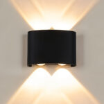 Applique Murale LED 4W D’Éclairage Extérieur 2 Lampes en PP