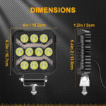 ⁦Phare LED Anti-brouillard 1PCS avec 5 Modes d’éclairage 12V-24V IP68 étanche – مصباح عالي السطوع للسيارات والدراجات النارية⁩ - الصورة ⁦3⁩