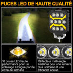 ⁦Phare LED Anti-brouillard 1PCS avec 5 Modes d’éclairage 12V-24V IP68 étanche – مصباح عالي السطوع للسيارات والدراجات النارية⁩ - الصورة ⁦6⁩