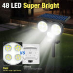 ⁦Lampe Solaire d’extérieur avec Détecteur de Mouvement LF-1906A – مصباح خارجي يعمل بالطاقة الشمسية⁩ - الصورة ⁦2⁩