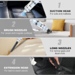 ⁦Aspirateur sans Fil Portable avec 4 Têtes Accessoires 9000Pa – مكنسة كهربائية محمولة⁩ - الصورة ⁦2⁩