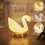 ⁦Lampe de Table et Veilleuse à Intensité Variable en Crystal⁩ - الصورة ⁦7⁩