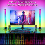 ⁦Lampes d’ambiance 2Pcs LED RVB Smart 360° avec plusieurs modes et synchronisation de la musique⁩ - الصورة ⁦4⁩