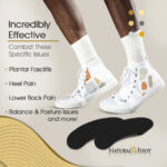 ⁦Natural Foot Orthotics Inserts pour fasciite plantaire – أفرشة أحذية للأقدام المسطحة⁩ - الصورة ⁦2⁩