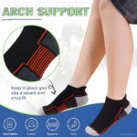 ⁦Chaussettes de Sport à la Cheville Antidérapant Orange – جوارب رياضية غير قابلة للإنزلاق⁩ - الصورة ⁦2⁩