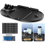 ⁦Tapis De Téléphone Antidérapant pour Voiture 6en1 Rotation à 360° – منظم أغراض في سيارة⁩ - الصورة ⁦2⁩