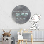 ⁦Horloge Murale Moon Numérique LED 13 Pouces – ساعة حائط رقمية⁩ - الصورة ⁦4⁩