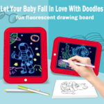 ⁦Tablette à dessin magique 3D avec lumière LED et stylo aquarelle – لوحة رسم ثلاثية الأبعاد مزودة بإضاءة أقلام مائية ملونة⁩ - الصورة ⁦2⁩